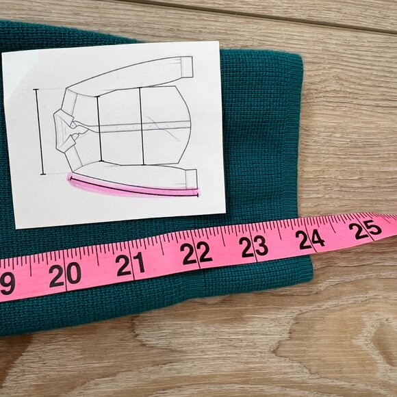 Northern Reflections Teal Cotton Knit Cardigan/Jacket Button Detail Pleats, Sz M - Picture 11 of 12